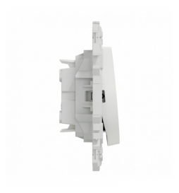 Schneider - Odace 2025 - double va-et-vient ou poussoir - 10AX - blanc craie - Réf : S920214
