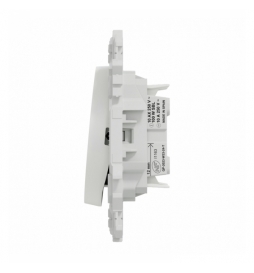 Schneider - Odace 2025 - double va-et-vient ou poussoir - 10AX - blanc craie - Réf : S920214