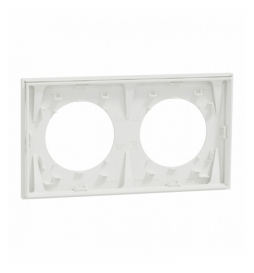 Schneider - Odace 2025 - plaque de finition 2 postes - couleur Blanc craie - Réf : S920704