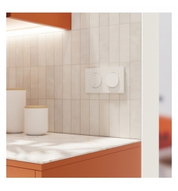 Schneider - Odace 2025 - plaque de finition 2 postes - couleur Blanc craie - Réf : S920704