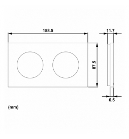 Schneider - Odace 2025 - plaque de finition 2 postes - couleur Blanc craie - Réf : S920704