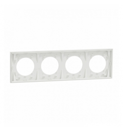Schneider - Odace 2025 - plaque de finition 4 postes - couleur Blanc craie - Réf : S920708