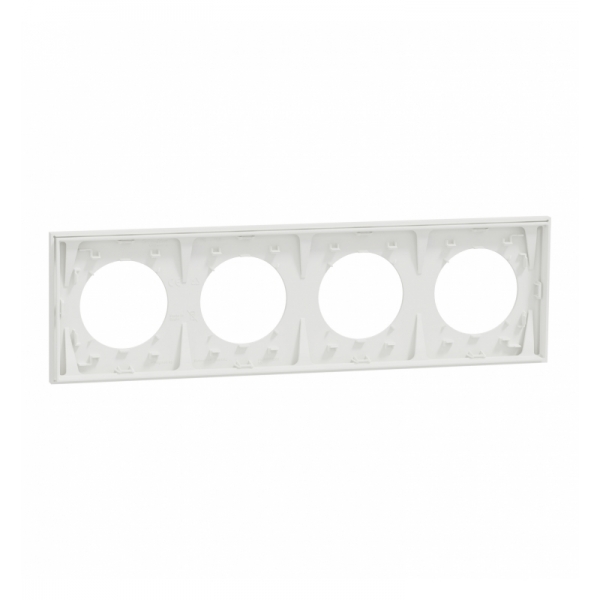 Schneider - Odace 2025 - plaque de finition 4 postes - couleur Blanc craie - Réf : S920708