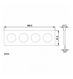 Schneider - Odace 2025 - plaque de finition 4 postes - couleur Blanc craie - Réf : S920708