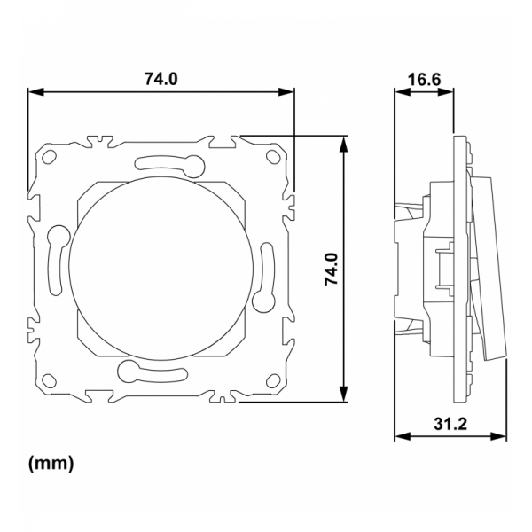 Schneider - Odace 2025 - interrupteur ou poussoir VMC 2 vitesses - 10AX - blanc craie - Réf : S920233