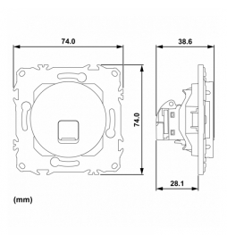 Schneider - Odace 2025 - prise RJ45 - Cat6 STP grade 2TV min à grade 3TV - blanc craie - Réf : S920476
