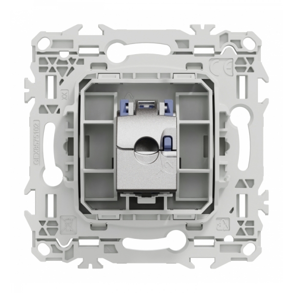 Schneider - Odace 2025 - prise RJ45 - Cat6 STP grade 2TV min à grade 3TV - blanc craie - Réf : S920476