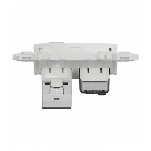 Schneider - Odace 2025 - prise mixte RJ45 Cat.6 STP + TV - blanc craie - Réf : S920141