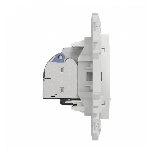 Schneider - Odace 2025 - prise mixte RJ45 Cat.6 STP + TV - blanc craie - Réf : S920141