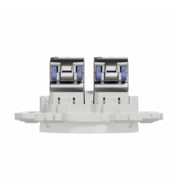 Schneider - Odace 2025 - prise double RJ45 - Cat6 STP grade 2TV min à grade 3TV - blanc craie - Réf : S920486