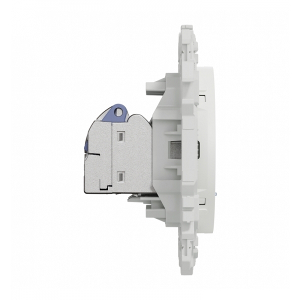 Schneider - Odace 2025 - prise double RJ45 - Cat6 STP grade 2TV min à grade 3TV - blanc craie - Réf : S920486