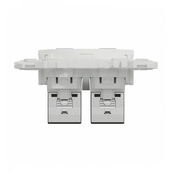 Schneider - Odace 2025 - prise double RJ45 - Cat6 STP grade 2TV min à grade 3TV - blanc craie - Réf : S920486