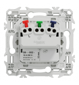 Schneider - Odace 2025 - prise 2P+T affleurante - bornes automatiques - blanc craie - Réf : S920052