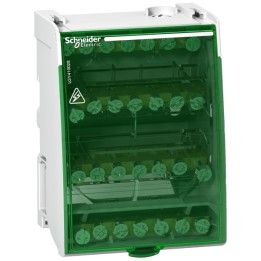 Schneider - Linergy DS - Répartiteur étagé tétrapolaire - 100A - 4x7 trous - Réf : LGY410028