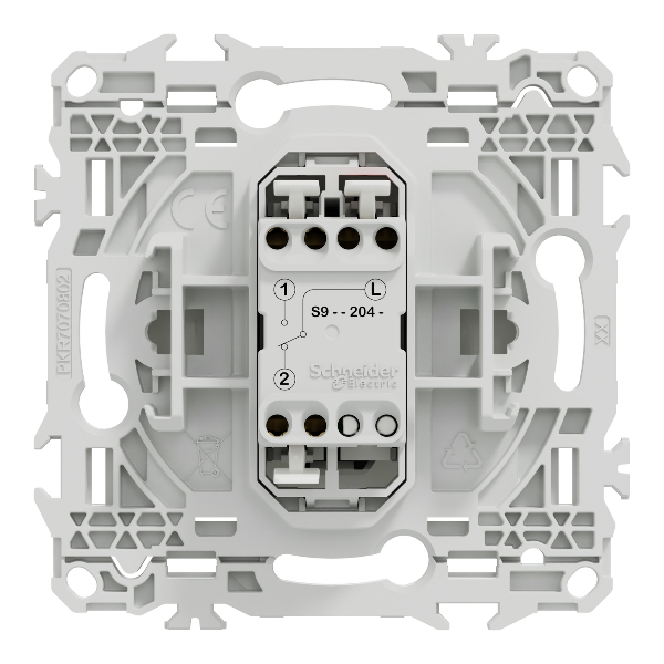 Schneider - Odace 2025 - va-et-vient ou poussoir - 10AX - blanc craie - Réf : S920204