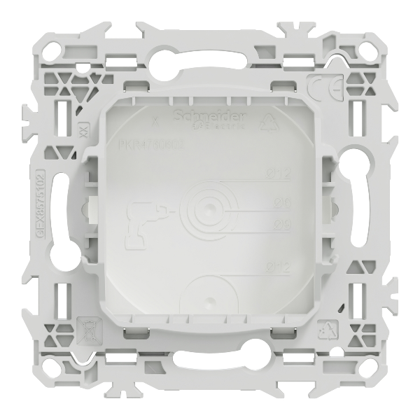 Schneider - Odace 2025 - Obturateur - pré-perçage pour sortie de câble - blanc craie - Réf : S920666