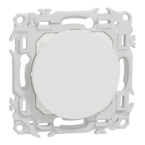 Schneider - Odace 2025 - Obturateur - pré-perçage pour sortie de câble - blanc craie - Réf : S920666