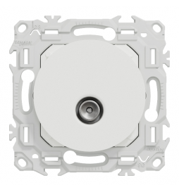 Schneider - Odace 2025 - prise TV simple mâle - sortie coaxiale - blanc craie - Réf : S920445