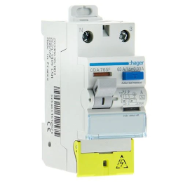 HAGER - Inter différentiel 2P - 63A - 30mA - Type A - Réf : CDA765F