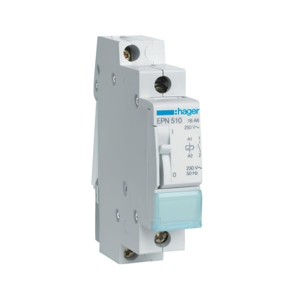 Hager - Télérupteur - Unipolaire 16A - 230V - Réf : EPN510