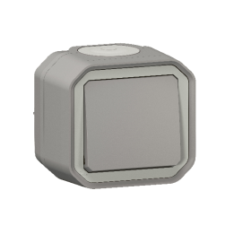 Legrand - Bouton poussoir étanche Plexo Saillie - 10A - IP55/IK08 - Gris - Réf : 069720L