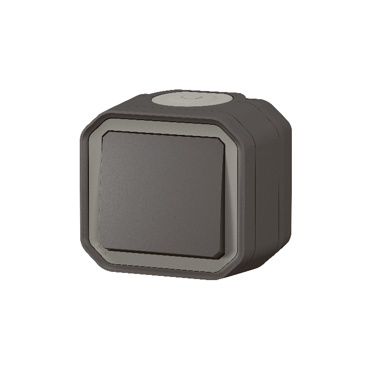 Legrand - Plexo L - Bouton poussoir - Saillie - Anthracite - 10A - IP55/IK08 - Réf : 069790L