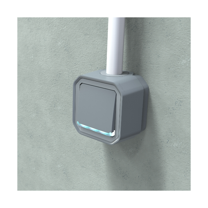 Legrand Plexo - Interrupteur ou Va-et-Vient témoin 10A - 250V - IP55/IK08 - Réf : 069712L