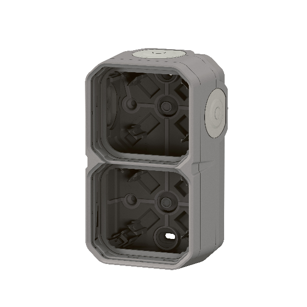 Legrand Plexo - Boîtier saillie étanche composable - 2 postes - horizontal/vertical - sans cloison - gris - Réf : 069672L