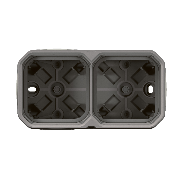 Legrand Plexo - Boîtier saillie étanche composable - 2 postes - horizontal/vertical - sans cloison - gris - Réf : 069672L