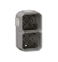 Legrand - Plexo L - Boîtier saillie étanche composable - 2 postes - horizontal/vertical - gris - Réf : 069672L
