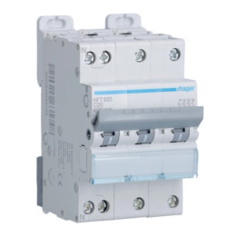 Hager - Disj. 3P+N - 6-10kA - Courbe C - 20A 3m - Réf : NFT820