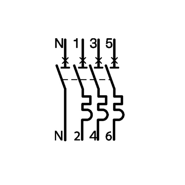 Hager - Disj. 3P+N - 6-10kA - Courbe C - 40A 3m - Réf : NFT840