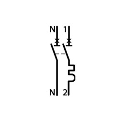 HAGER - Disjoncteur 1P+N 6-10kA - courbe D - 10A -1 module - Réf : NGT710