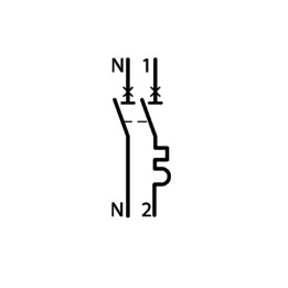 HAGER - Disjoncteur 1P+N 6-10kA - courbe D - 16A -1 module - Réf : NGT716