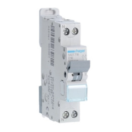 HAGER - Disjoncteur 1P+N 6-10kA - courbe D - 16A -1 module - Réf : NGT716