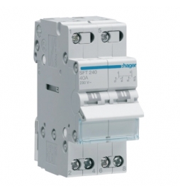 Hager - Inverseur 2P 40A - amont - I-0-II - Réf : SFT240