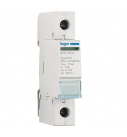 Hager - Cartouche Parafoudre 15KA 275V - Réf : SPN015D