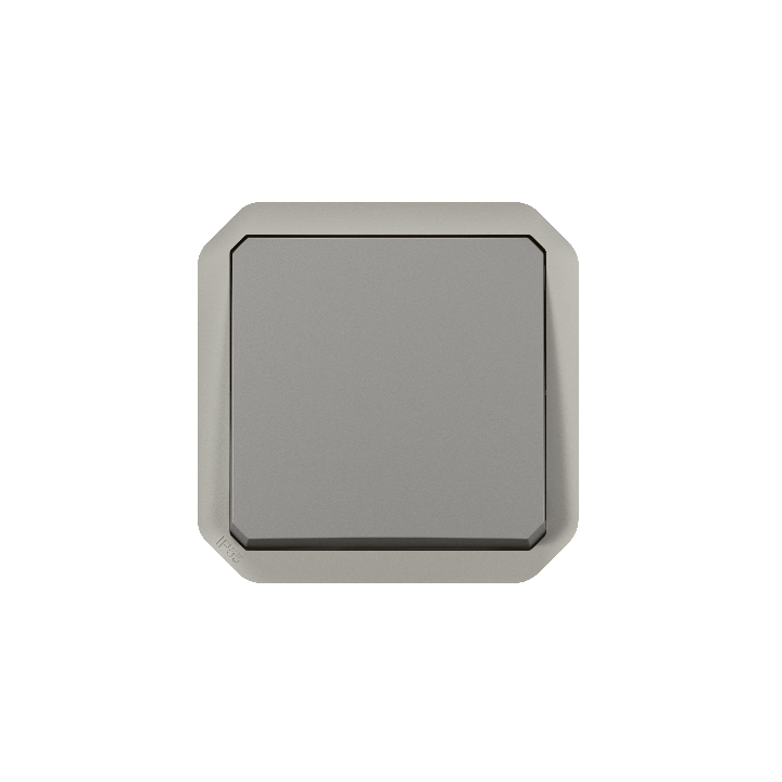 Legrand Plexo - Poussoir - 10A - 250V - composable - étanche - IP55/IK08 - Gris - Réf : 069540L