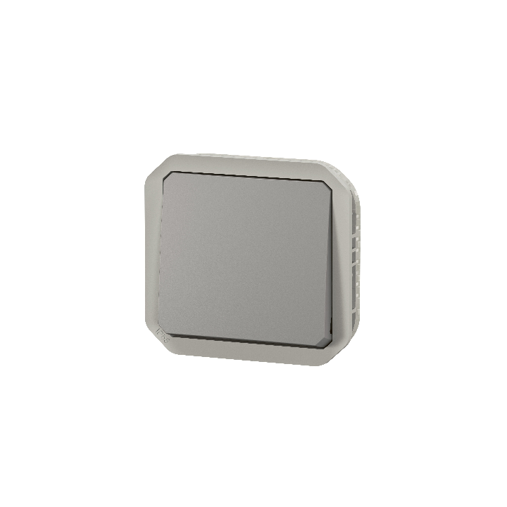 Legrand Plexo - Poussoir - 10A - 250V - composable - étanche - IP55/IK08 - Gris - Réf : 069540L