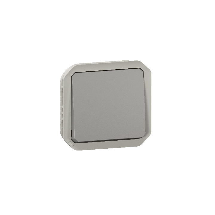 Legrand Plexo - Poussoir - 10A - 250V - composable - étanche - IP55/IK08 - Gris - Réf : 069540L