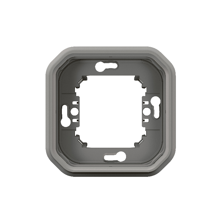 Legrand - Plexo L - Support plaque étanche - Encastré - 1 poste - Gris - Réf : 069681L