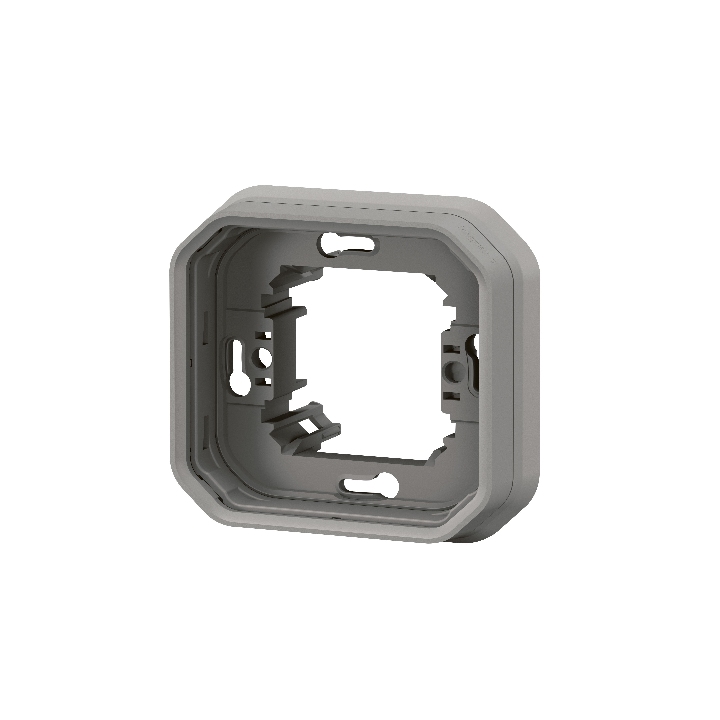 Legrand - Plexo L - Support plaque étanche - Encastré - 1 poste - Gris - Réf : 069681L