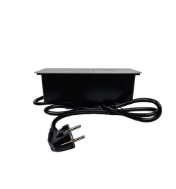 GTV Lighting - Bloc prise à encastrer AVARO - chargeur induction - 1 prise - 2 USB - Aluminium - Réf.: AE-PB1FAVAP-53