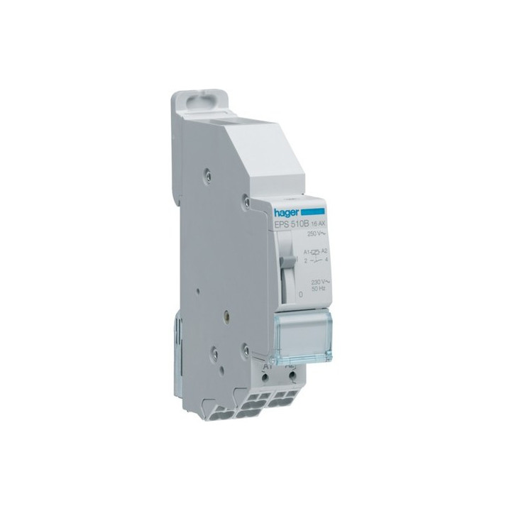Hager - Télérupteur 1F - 230V Sans Vis - Réf : EPS510B