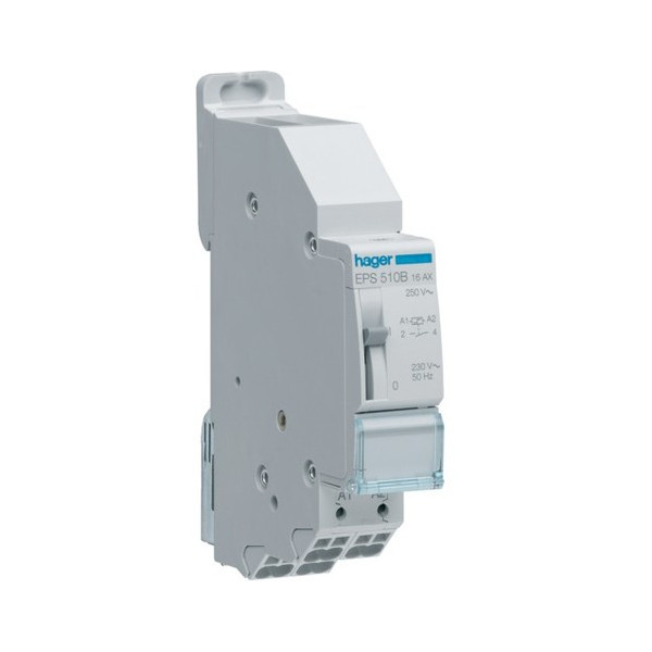 Hager - Télérupteur 1F - 230V Sans Vis - Réf : EPS510B