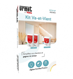 Yokis - Kit Va et Vient - Zigbee - 1 télérupteur et 2 émetteurs radio - Réf : 4820460