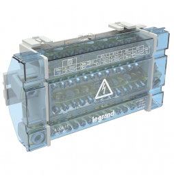 Legrand - Répartiteur modulaire à barreaux étagés tétrapolaire - 160A - 4P - 14 départs - 10 modules - Réf : 400411