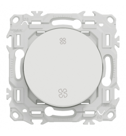 Schneider - Odace 2025 - interrupteur ou poussoir VMC 2 vitesses - 10AX - blanc craie - Réf : S920233