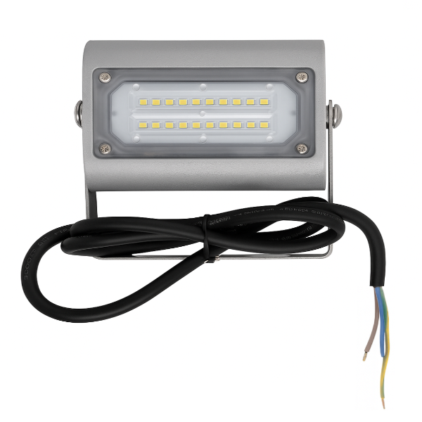 Kapsea - Projecteur LED étanche - Gris - 230V - 15W - 1500lm - 4000K -  IP66 - Réf : KAP-FLFPS-15