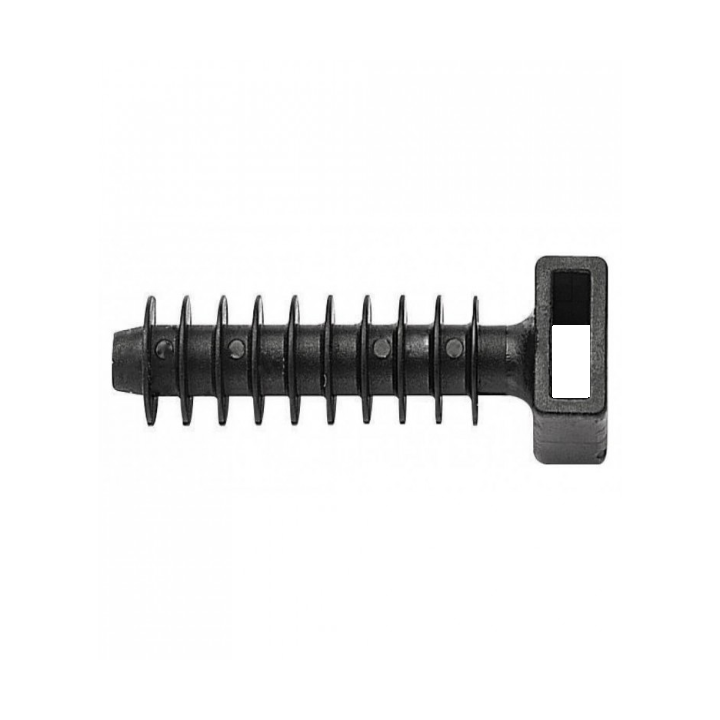 Ram - Embase pour collier d'installation nylon - noir - D. perçage 8mm - boîte de 100 - Réf : 59230